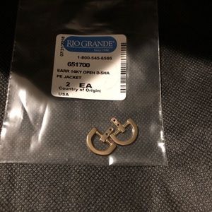 14K Yellow Gold Open U-Shape Earring Jacket